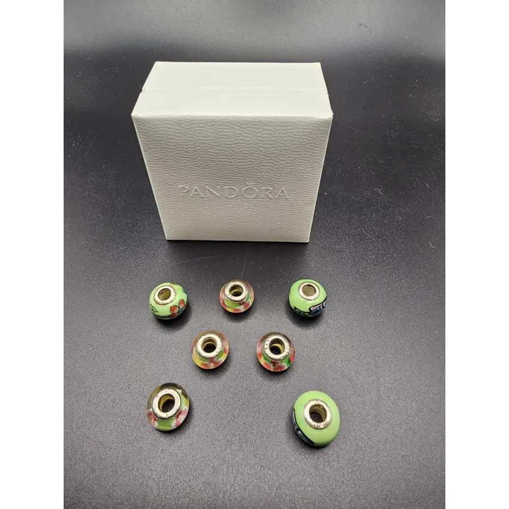 Pandora beads with floral design