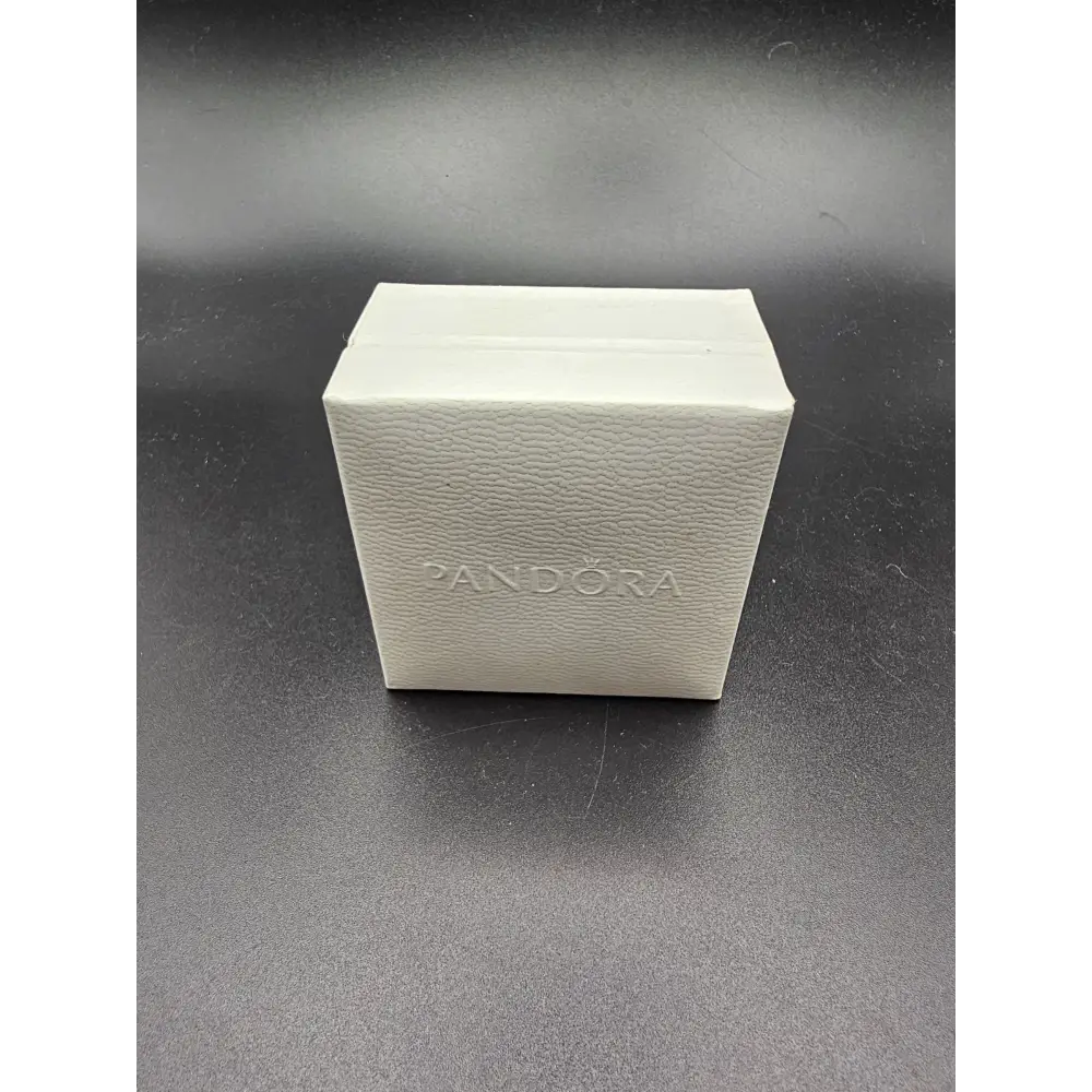 Pandora jewelry box on a gray background