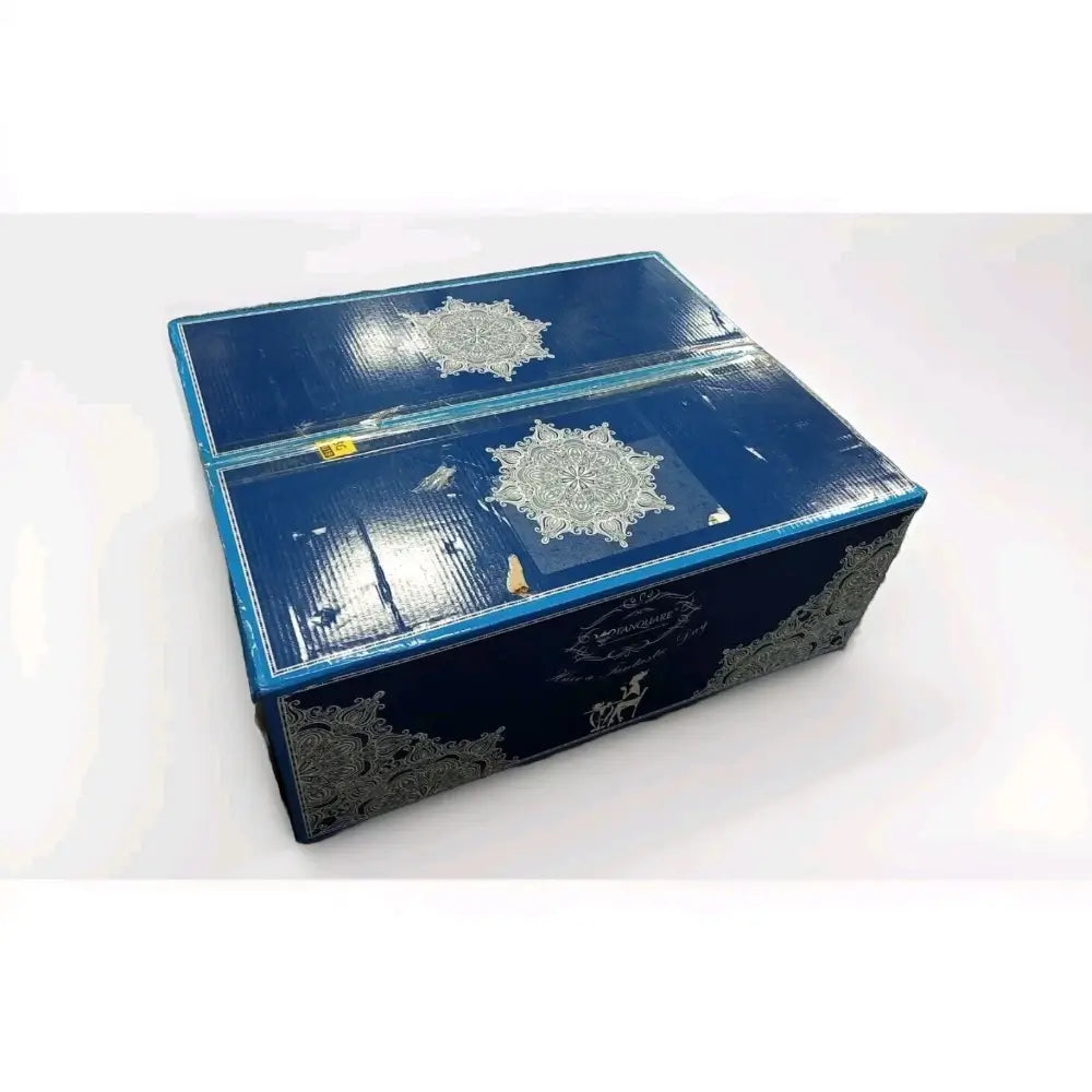 Blue Afternoon Tea Set box with silver designs