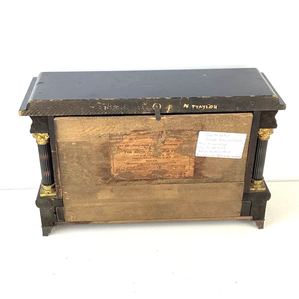 Early 1900s Sessions Mantel Clock Brass Finish