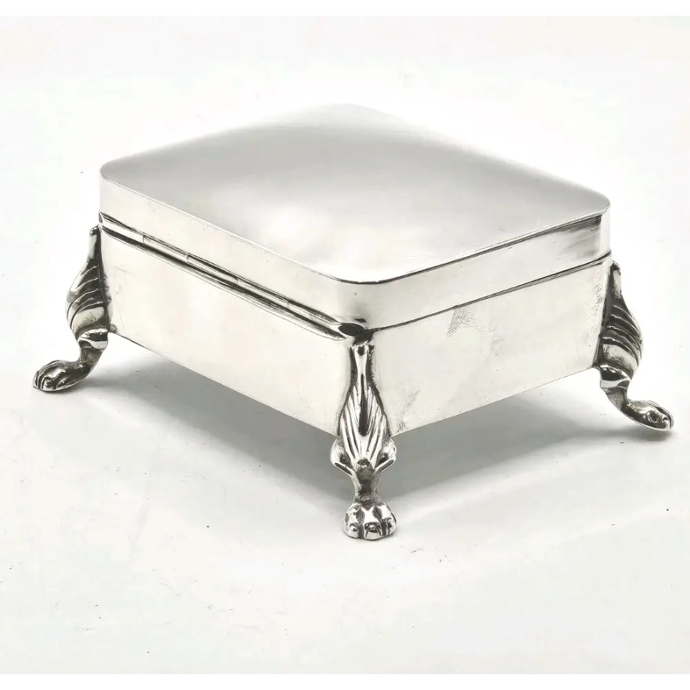Edwardian Sterling Silver Trinket Box by T.H. Hazlewood & Co