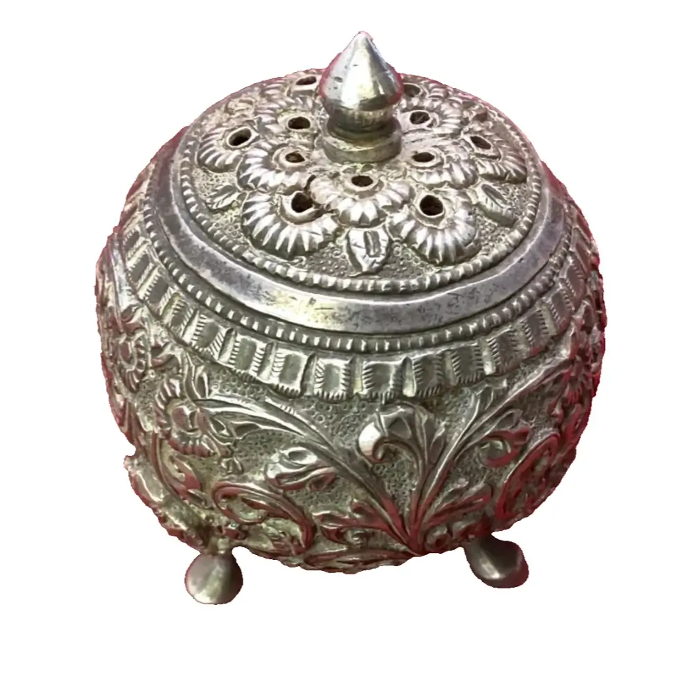 Antique silver tableware set saltshaker and cellar for collectors
