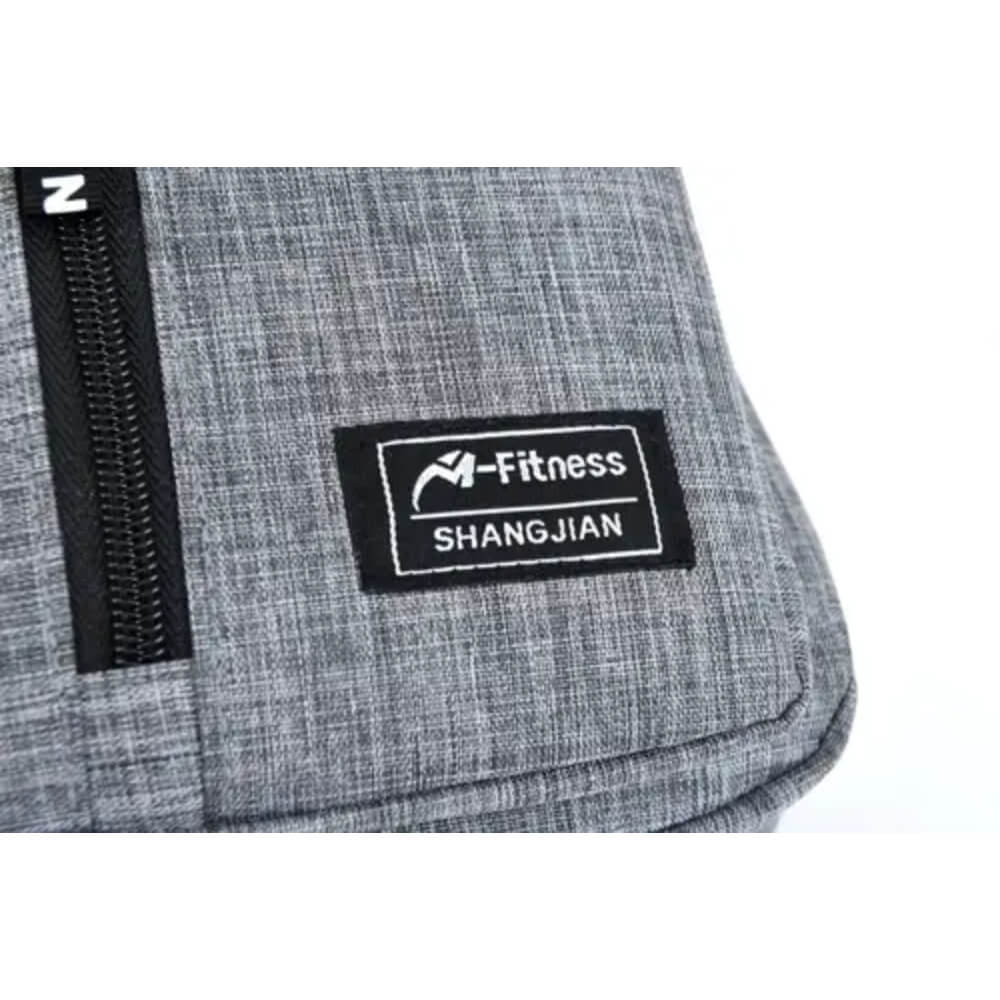 Gray body bag with a visible brand label
