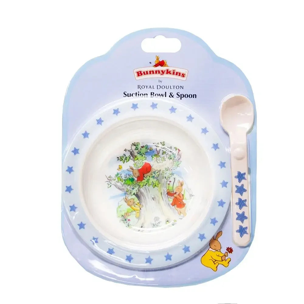 Child-friendly Bunnykins feeding bowls for self-feeding