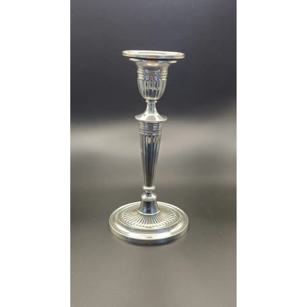 Silver candlestick holder
