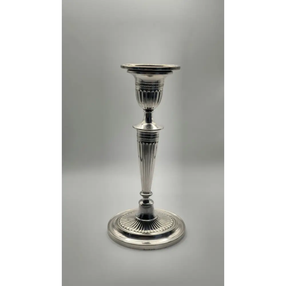 Silver candlestick holder