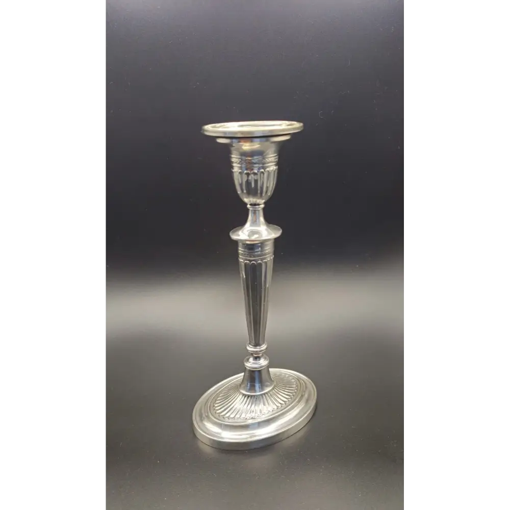Silver candlestick holder