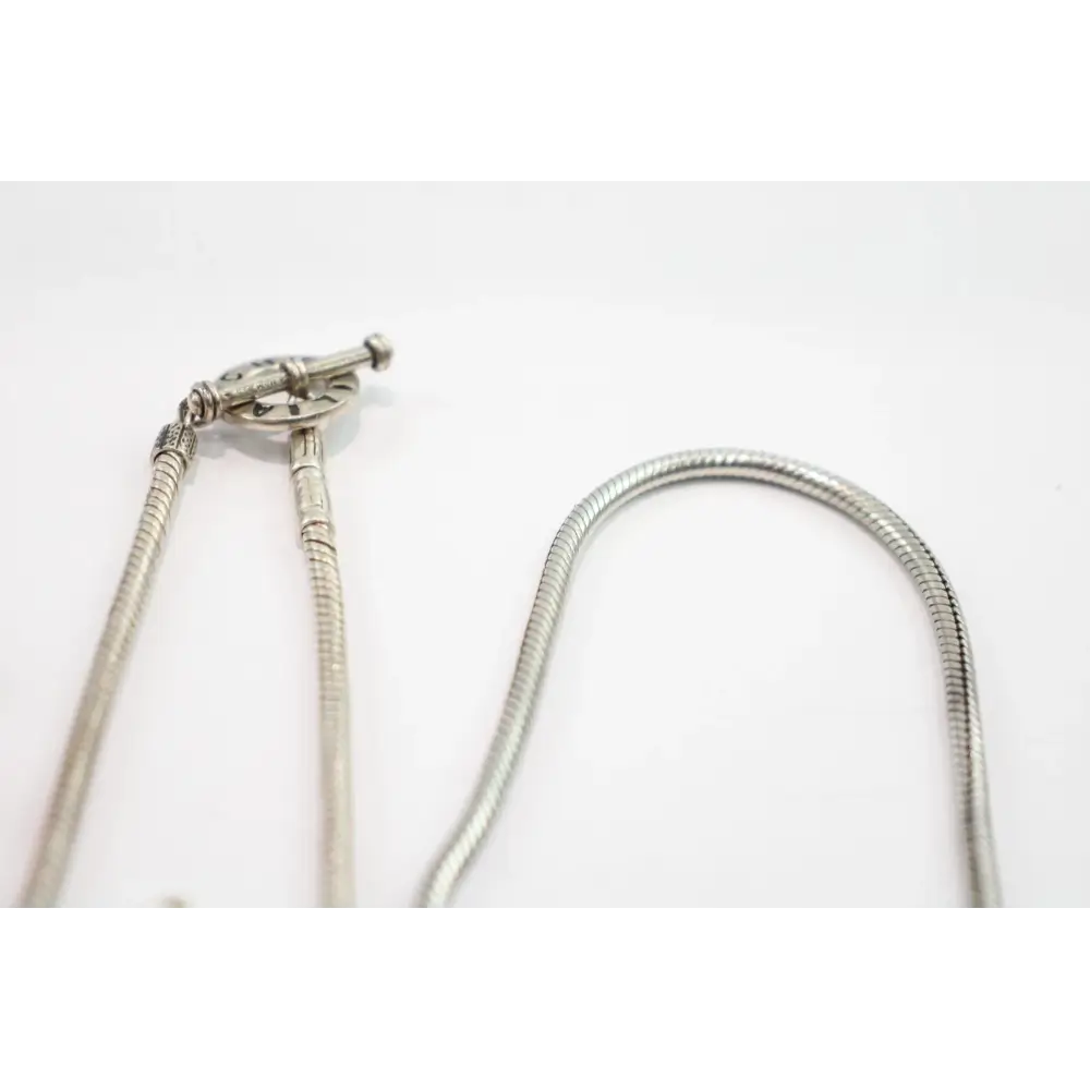Silver snake chain necklace