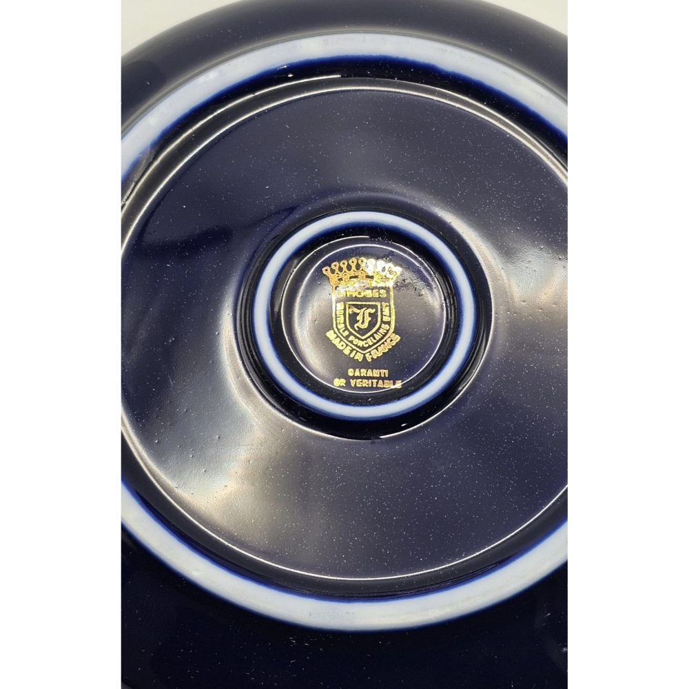 blue rim with a logo in the center
