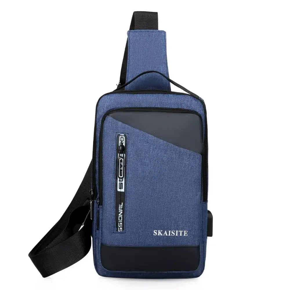 Blue unisex travel bag
