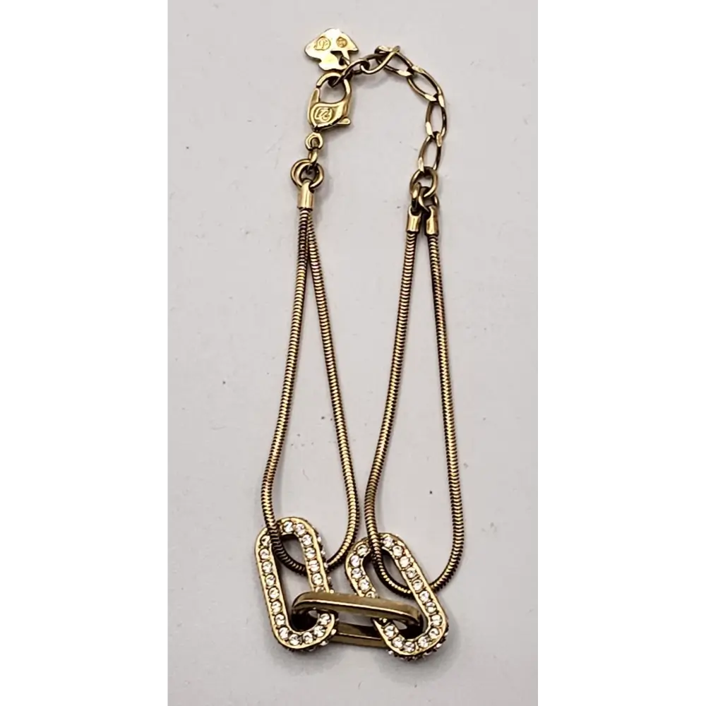 Gold chain necklace with a clasp