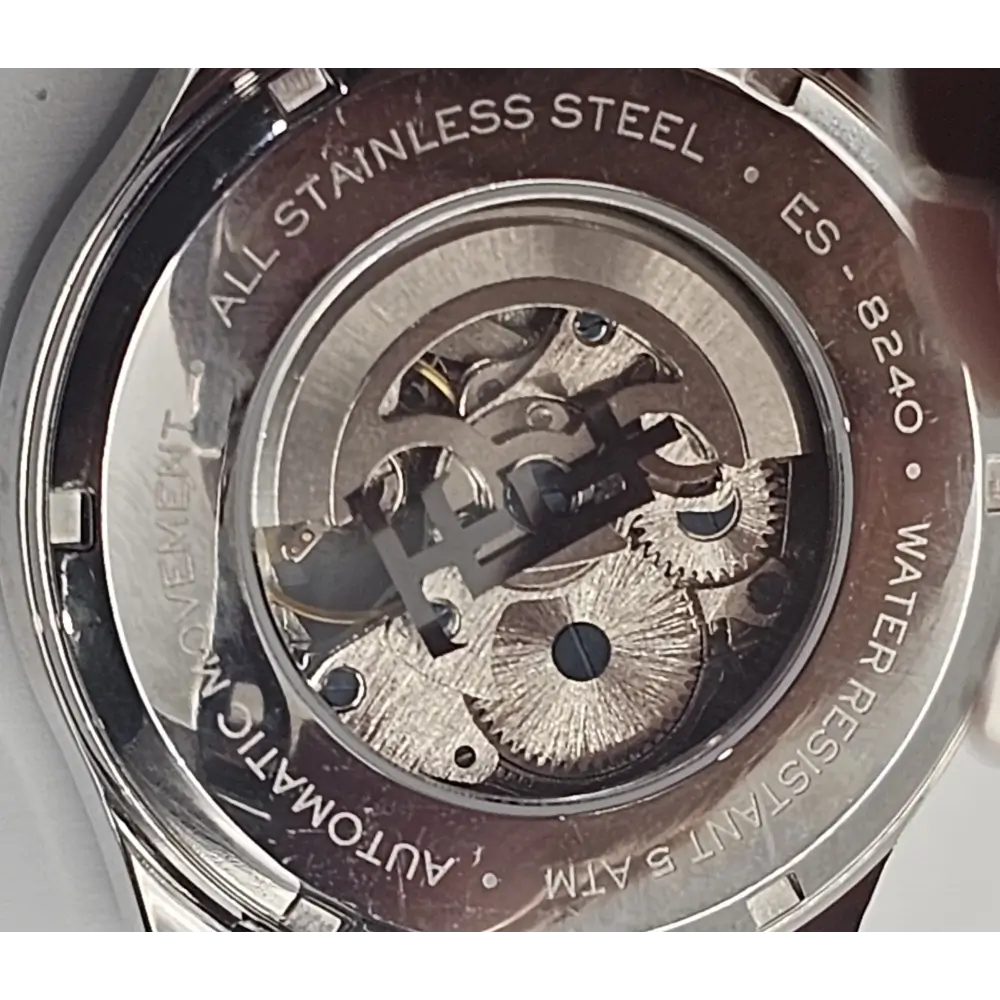 back of Earnshaw ES-8240 Automatic watch