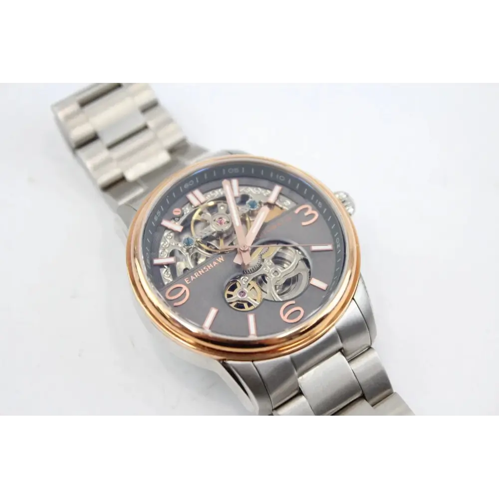 close up Earnshaw Skeleton Watch