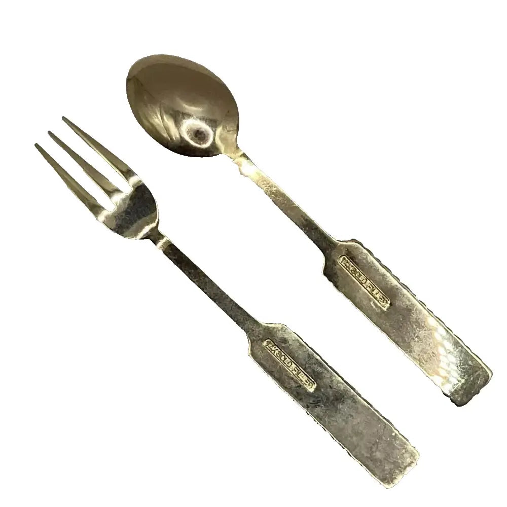 Silver fork and spoon set