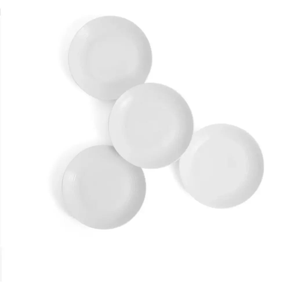 Four white plate