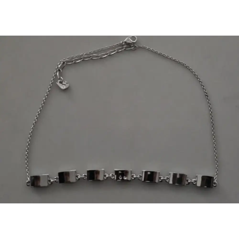 Silver bracelet with square links