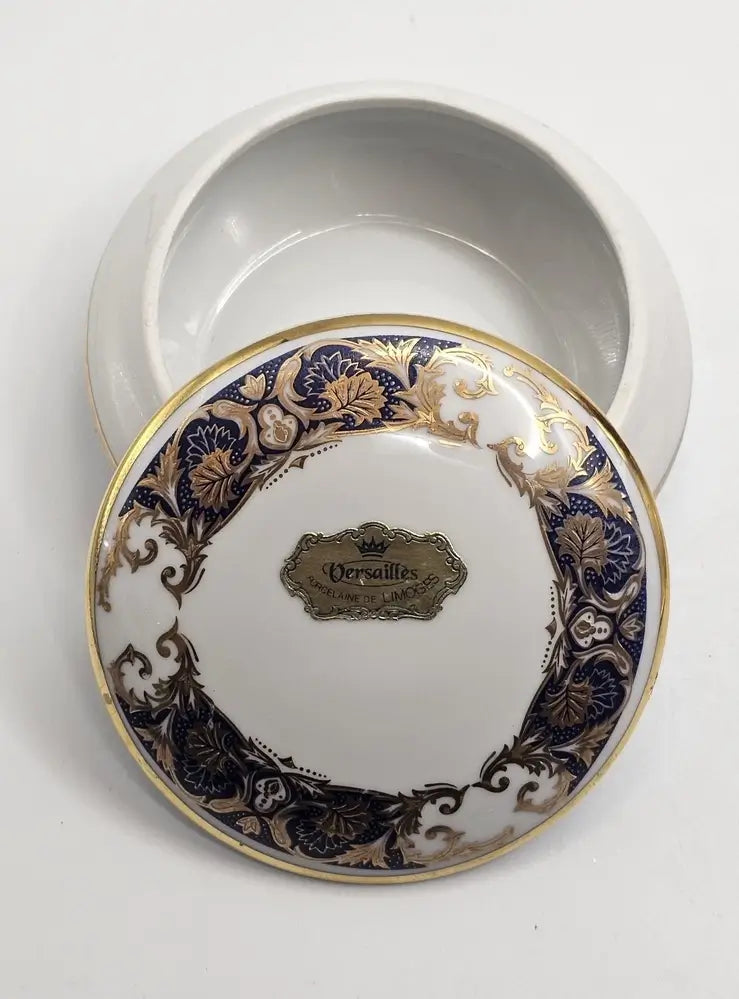 French collectible Limoges box with gold details
