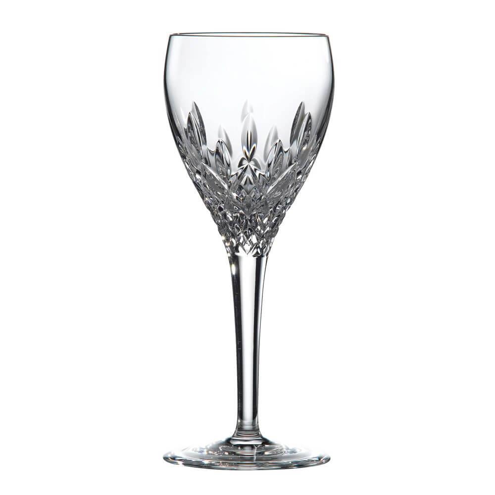 Clear crystal wine glass
