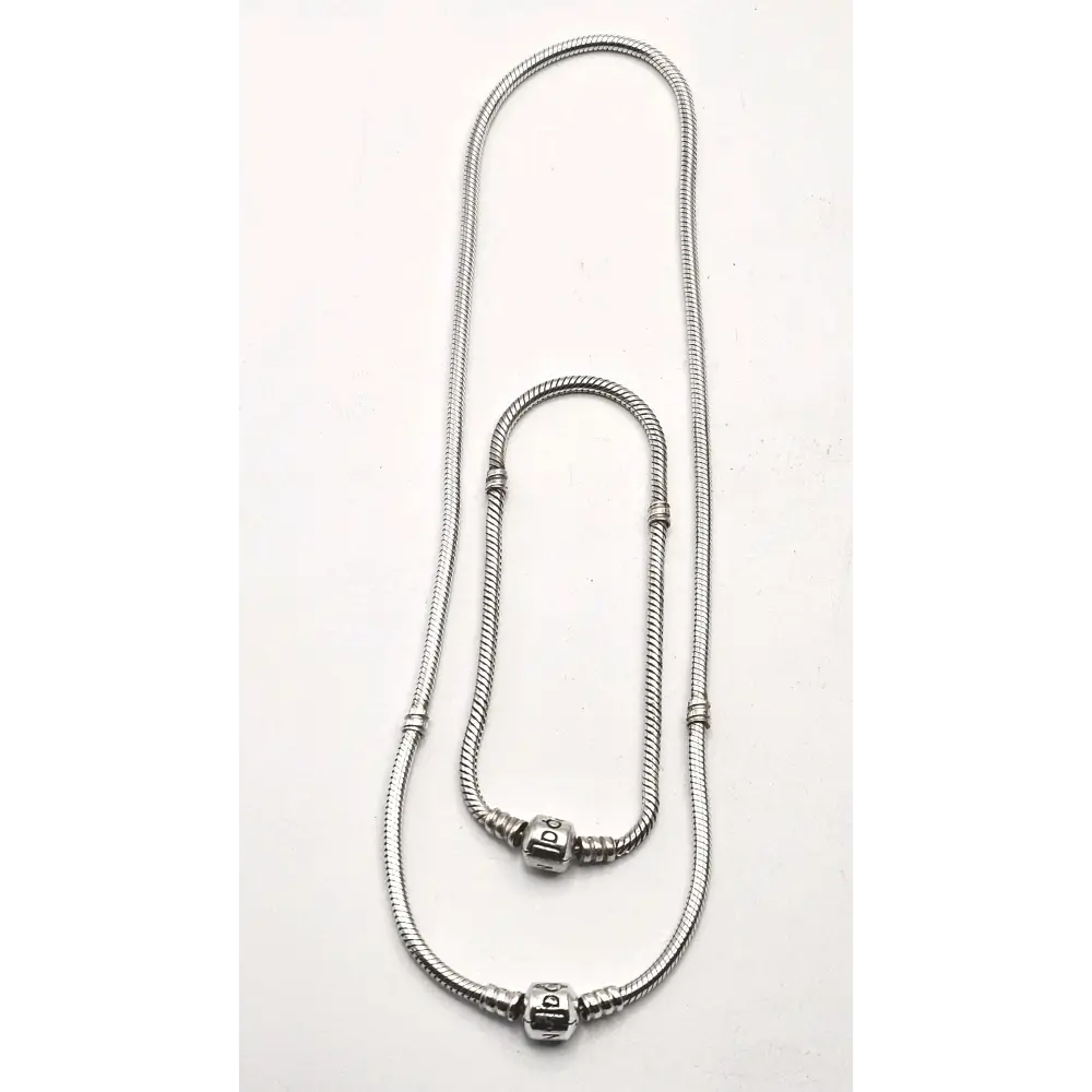 Silver snake chain necklace