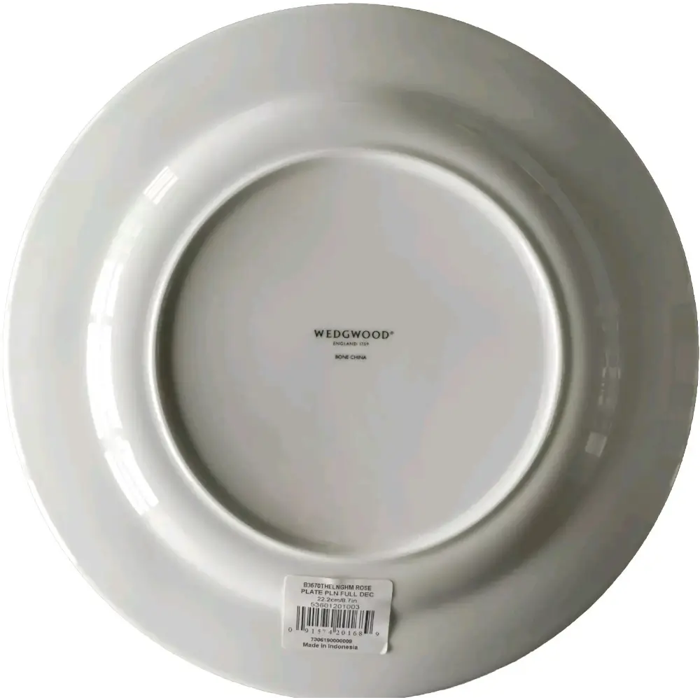 White Wedgwood plate