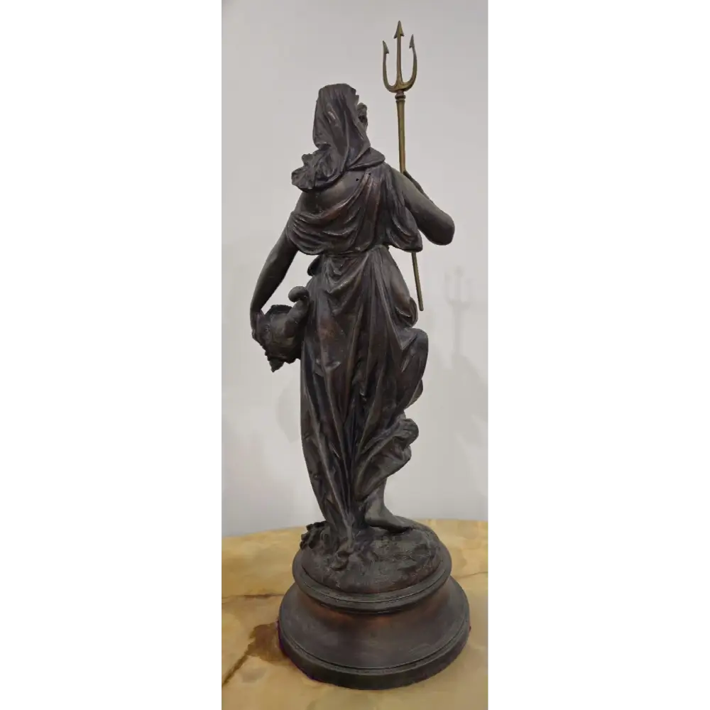 Cold cast bronze Amphitrite statue Greek goddess