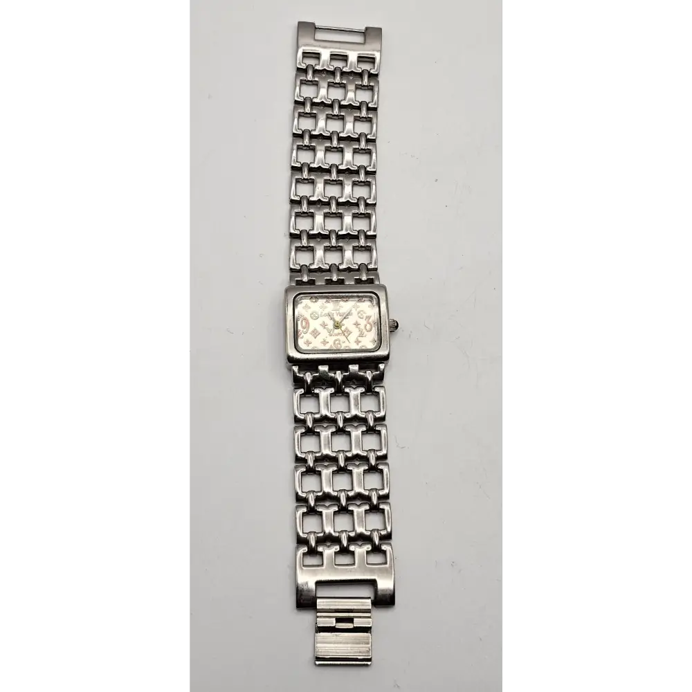 Silver watch with a chain-like bracelet