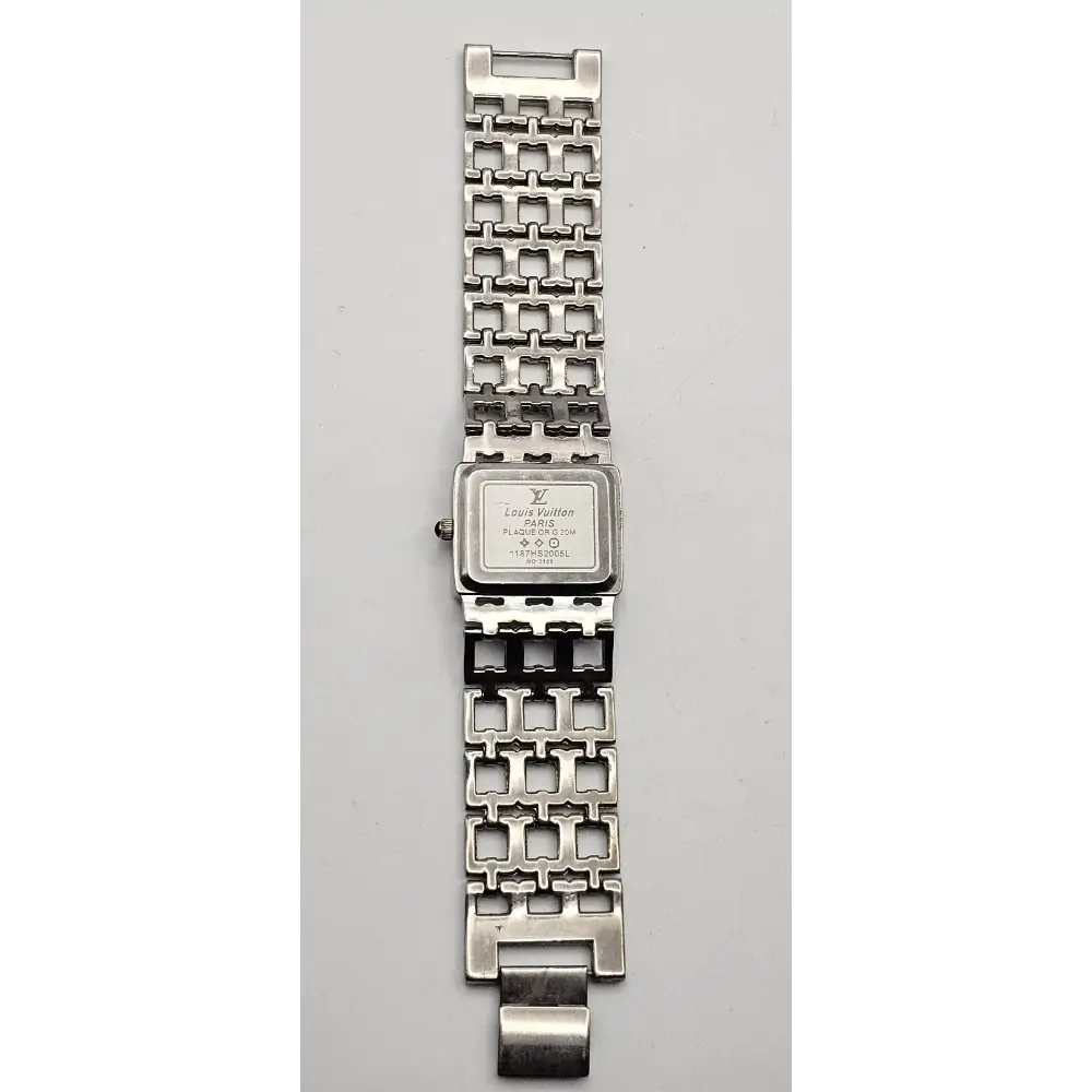 Stainless steel watch with a patterned band