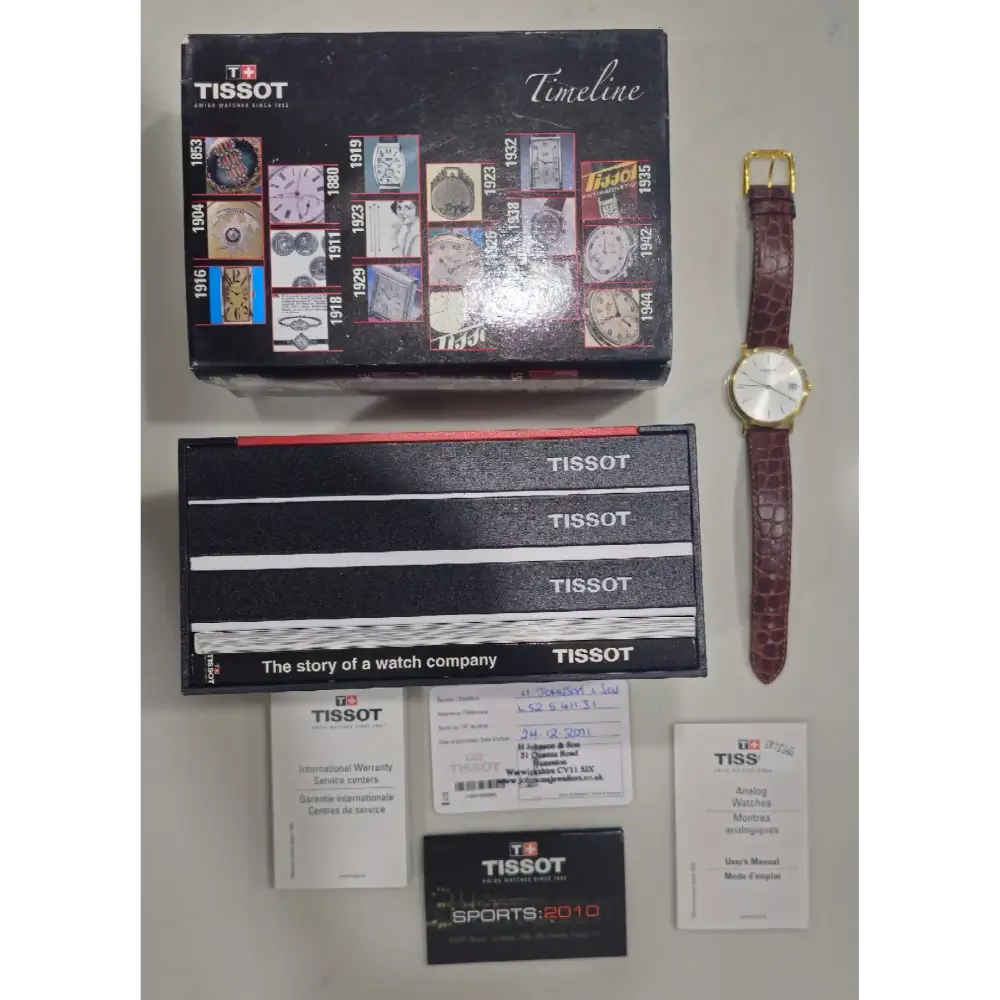 Tissot watch with packaging