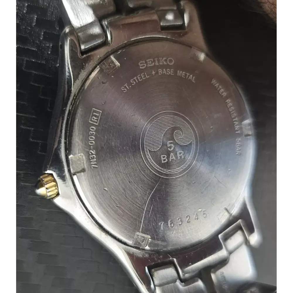 Back view of a Seiko watch
