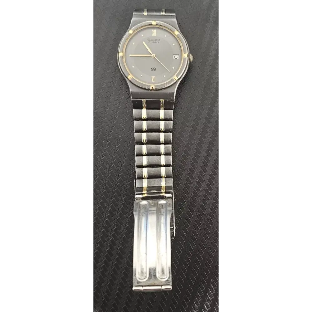 Silver watch with a clear face