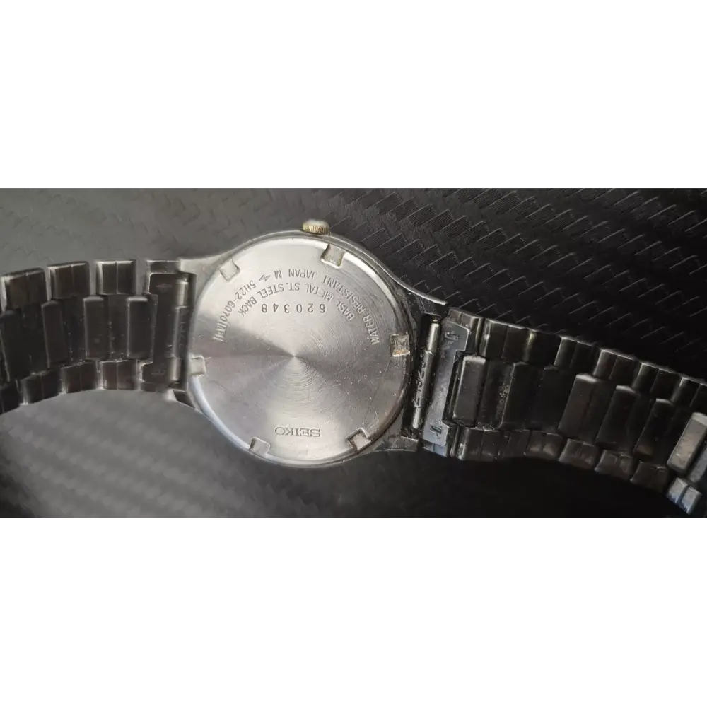 Close-up of a silver wristwatch