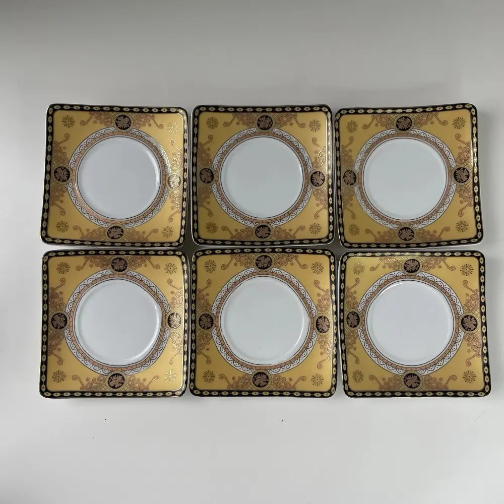 Milano Collection Luxury 24ct Gold Espresso Cup & Saucer Set 12 Piece