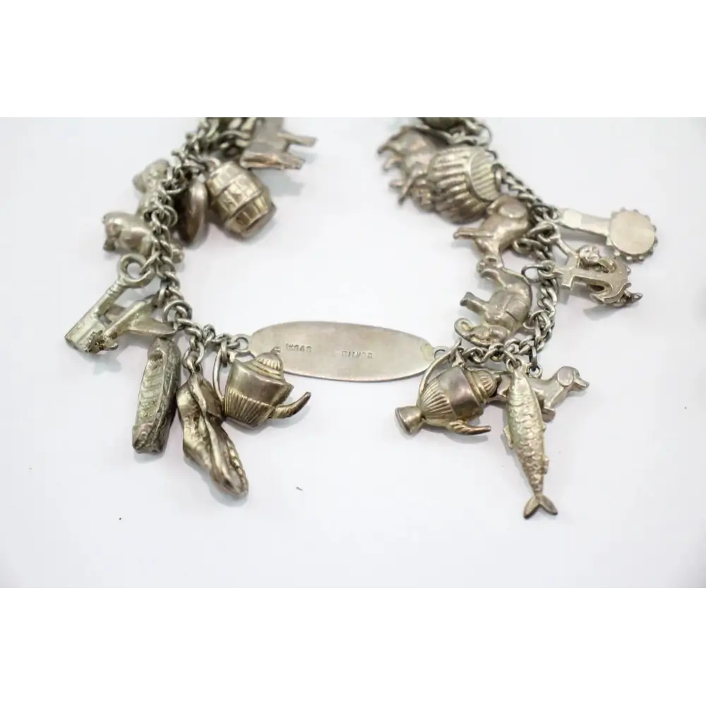 Silver charm bracelet