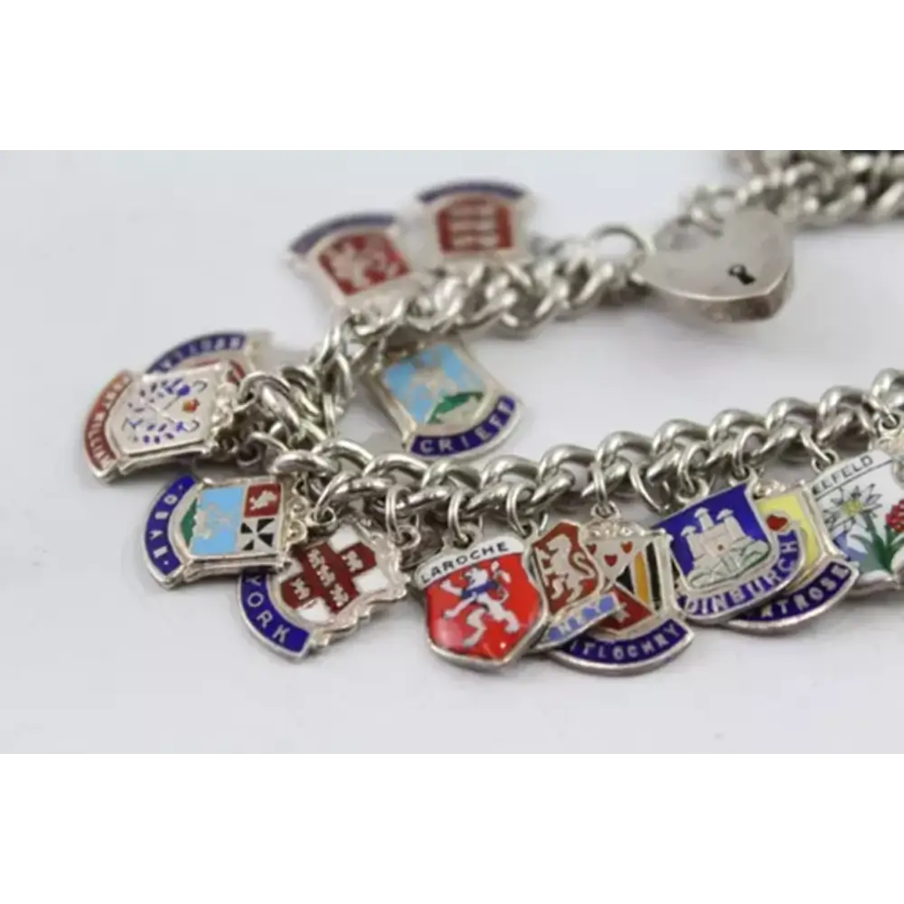 Silver charm bracelet