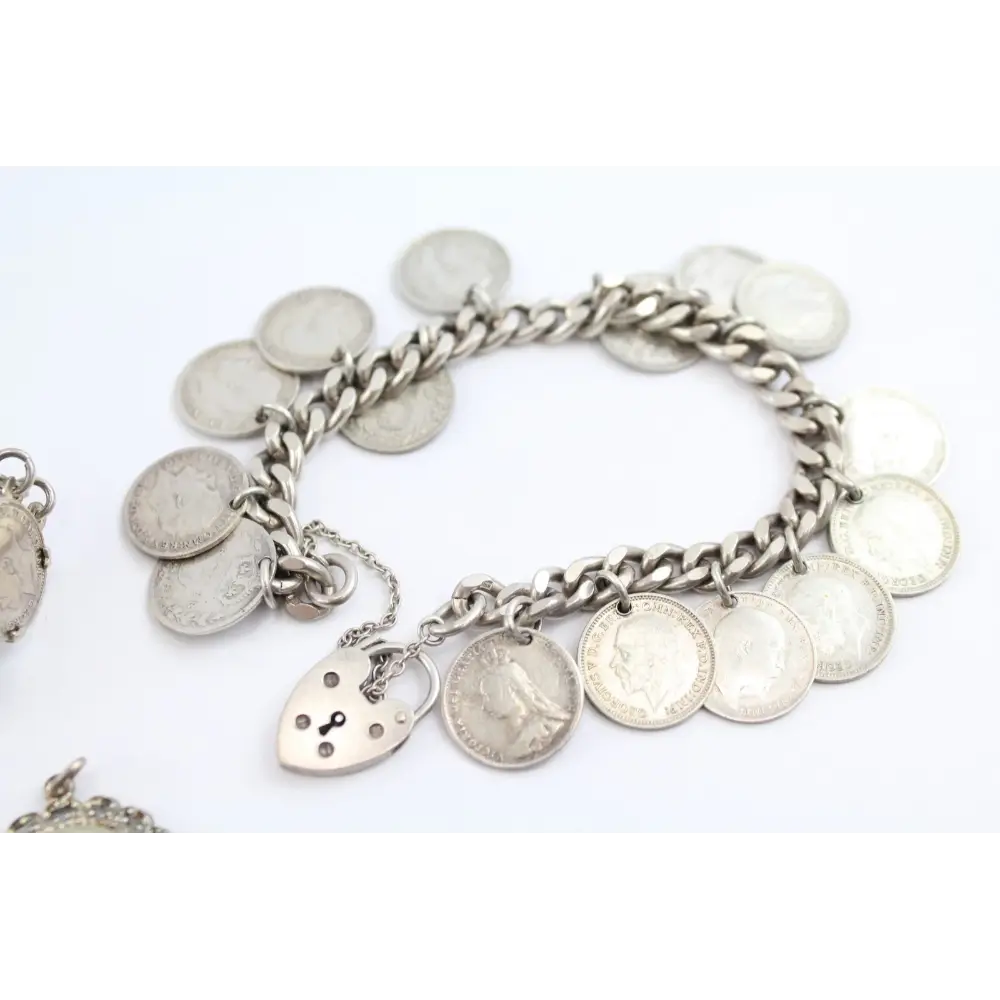 Silver charm bracelet