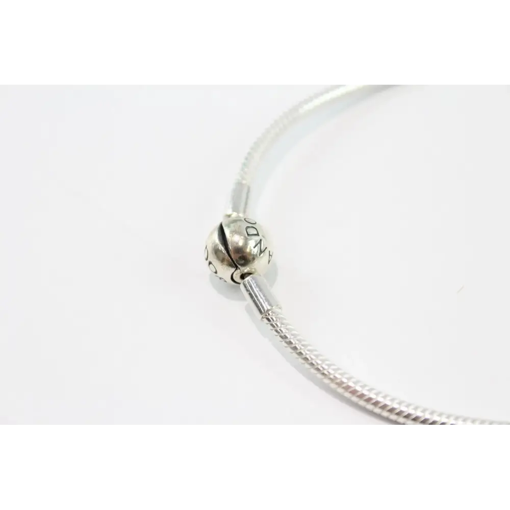 Silver bracelet with a detailed clasp