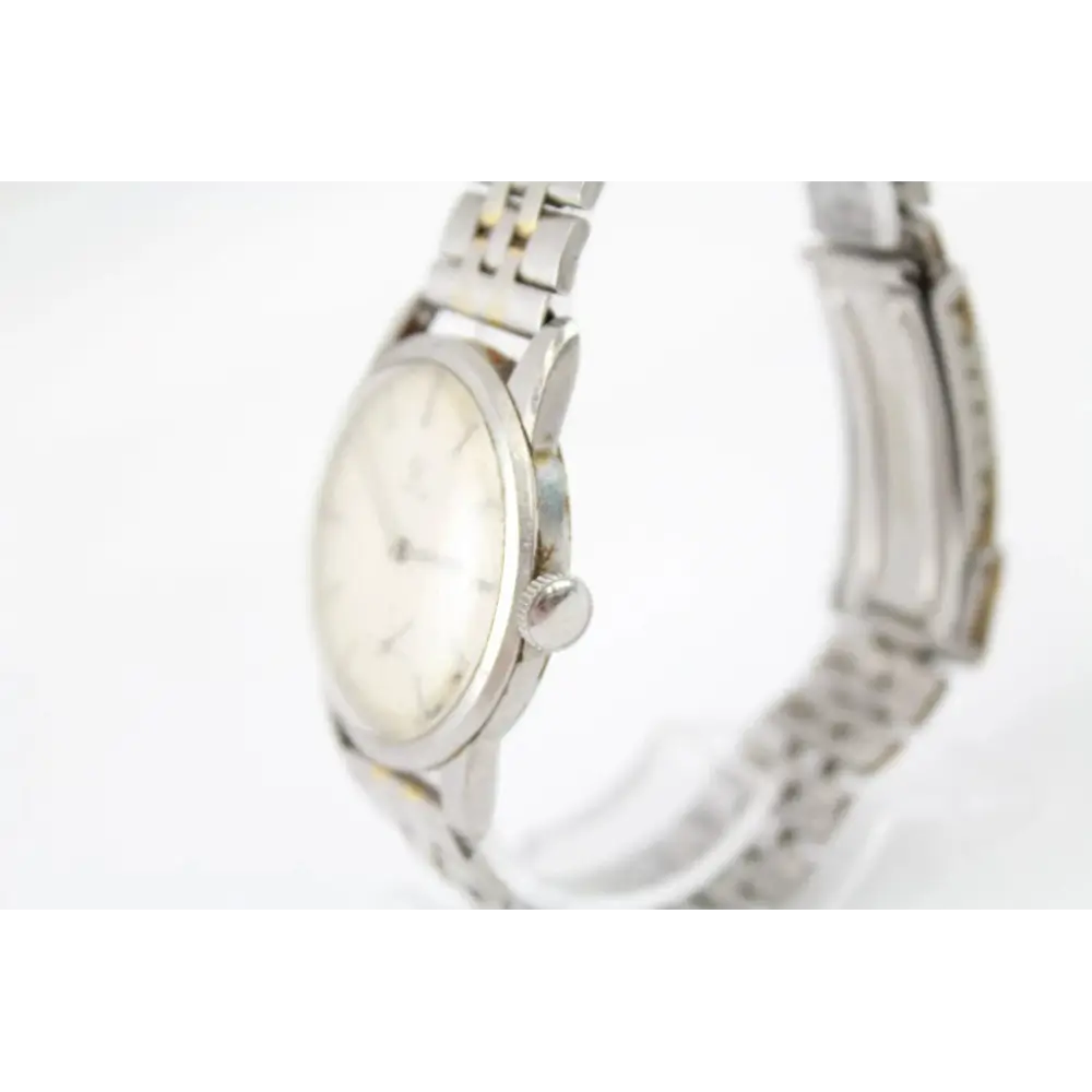 Silver watch on a white background