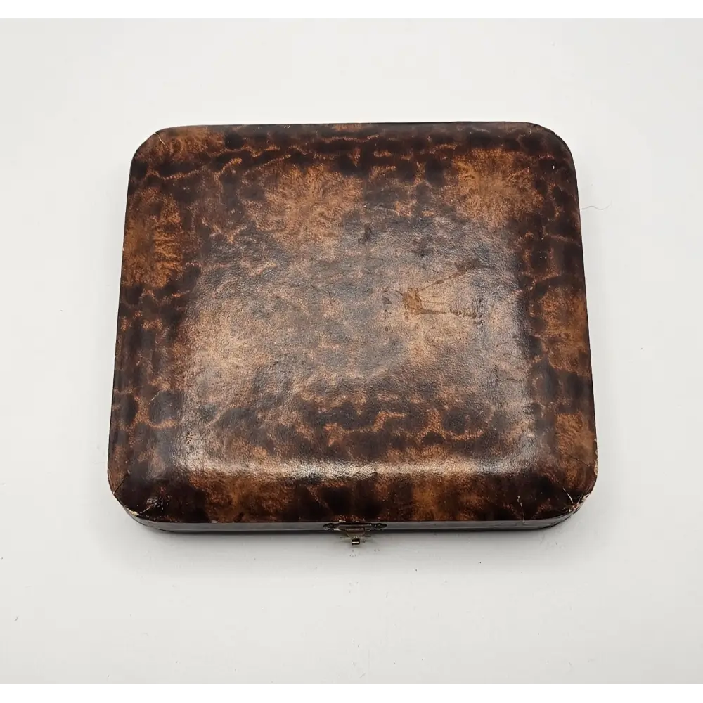 Vintage brown leather suitcase