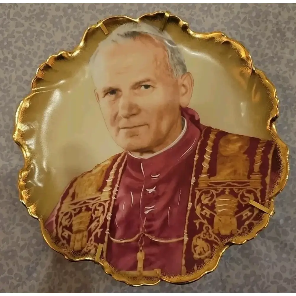Decorative plate with a portrait of a religious figure