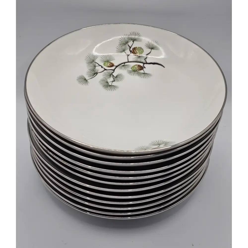 Hand-painted Japanese Kutani platter from Ohno vintage set