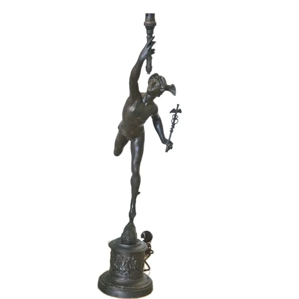 Rare Bronze Mercury Figurine Front View