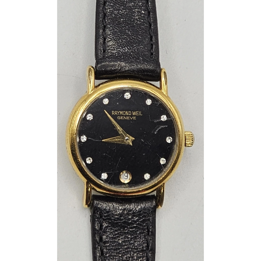 Raymond Weil watch with black face
