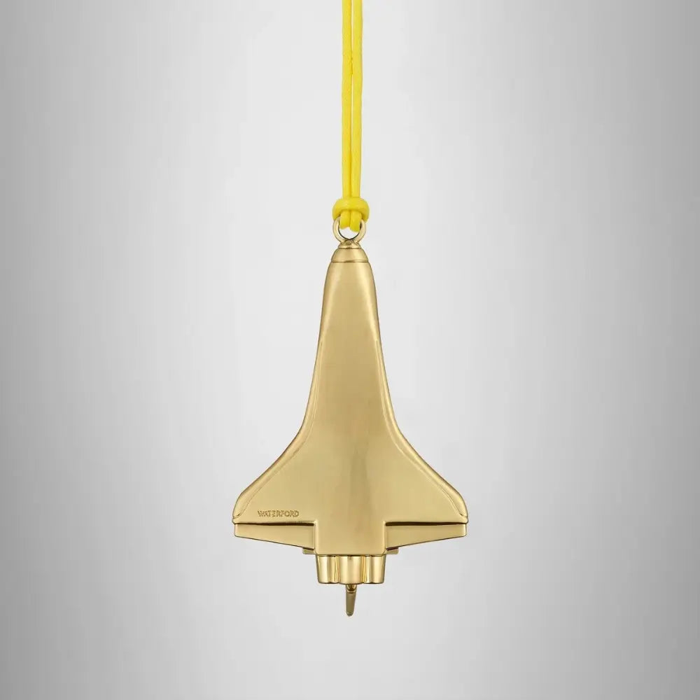 Gold spaceship pendant