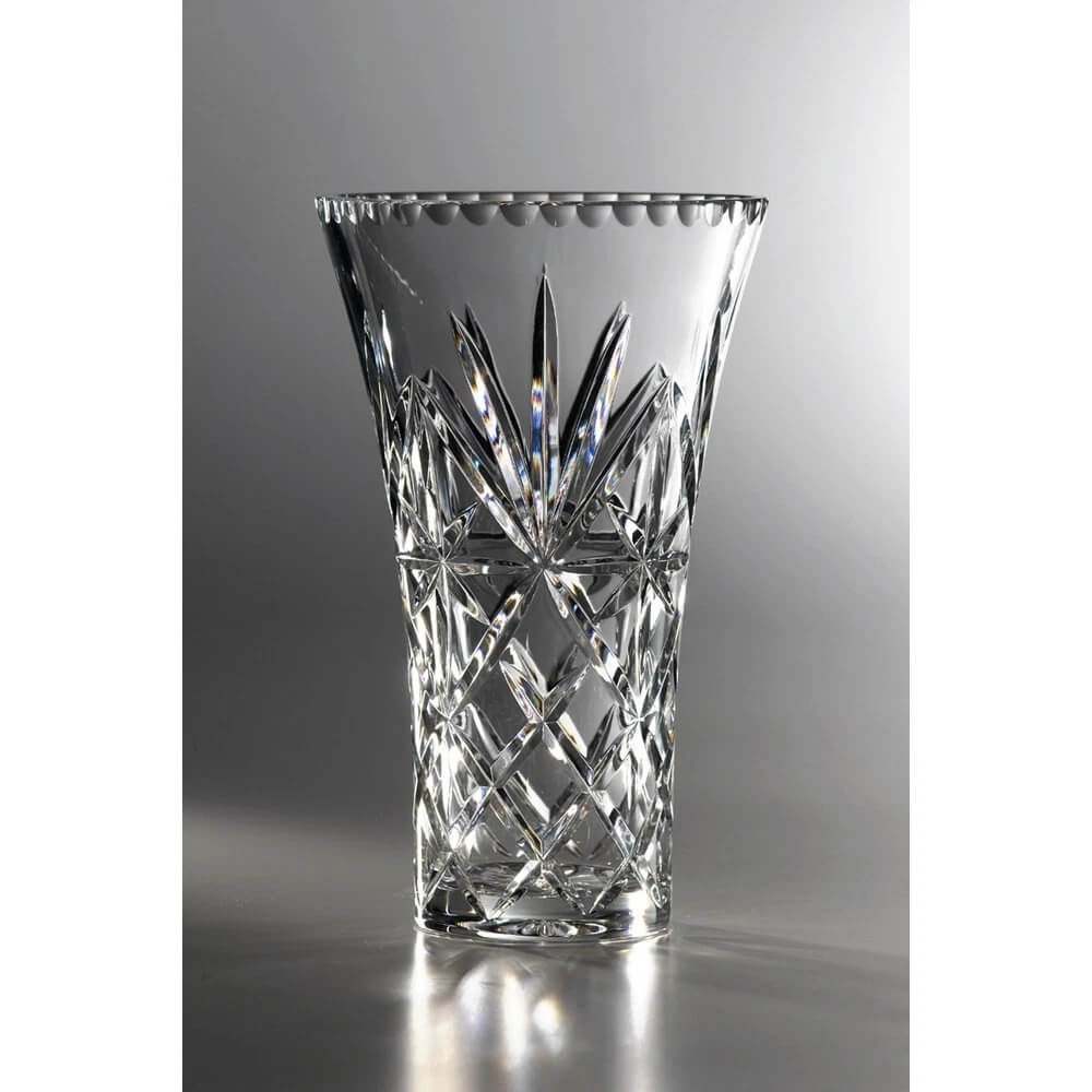 25cm Royal Doulton crystal vase for home decor