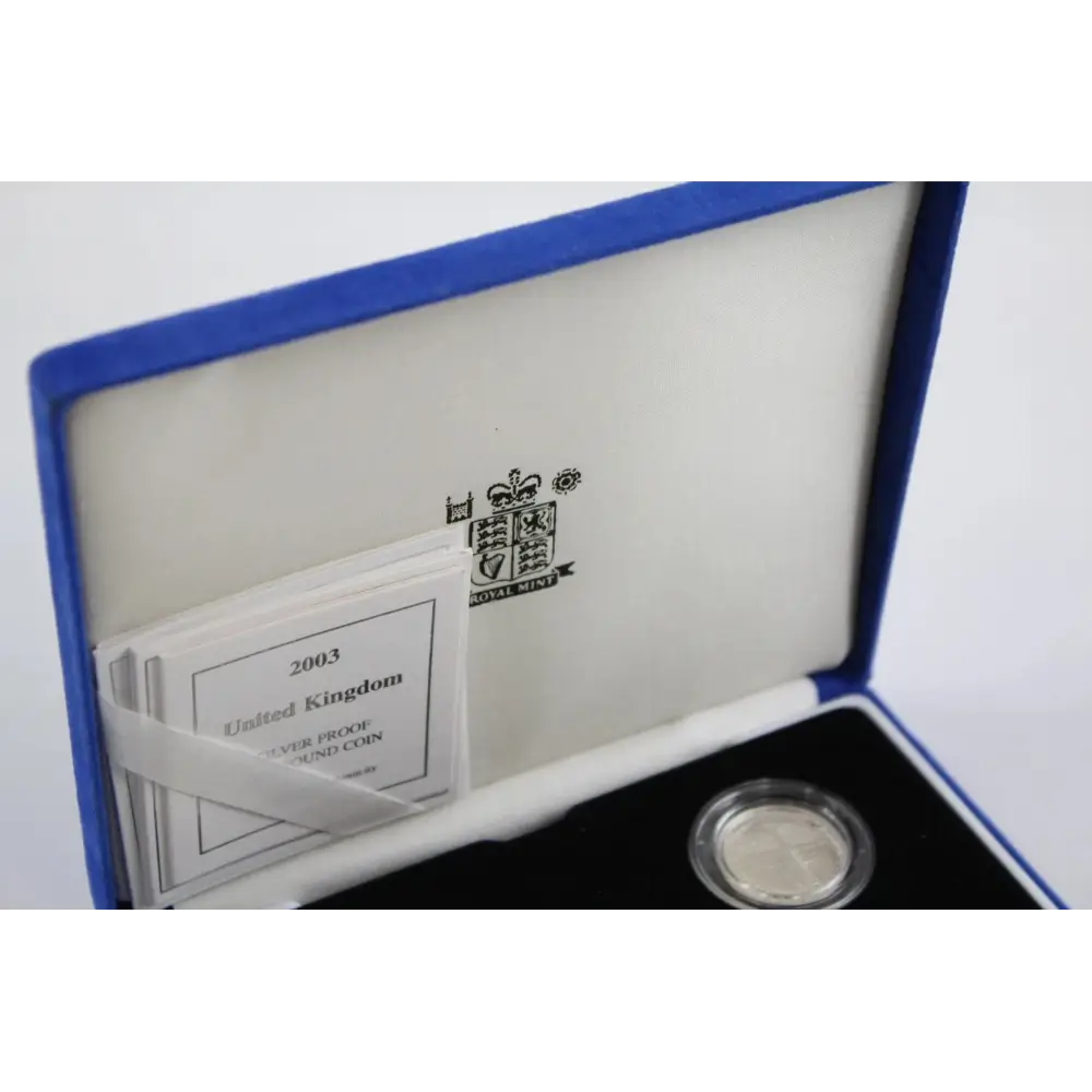 Close-Up of Royal Mint Silver Coins Showing Design and Detail