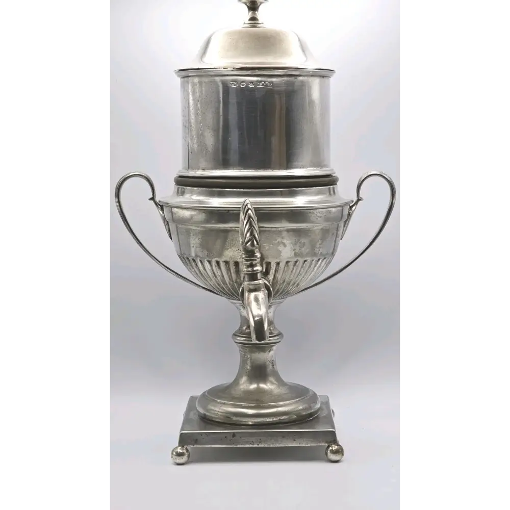 Decorative T.W. & Sons silver tea urn showcasing intricate craftsmanship