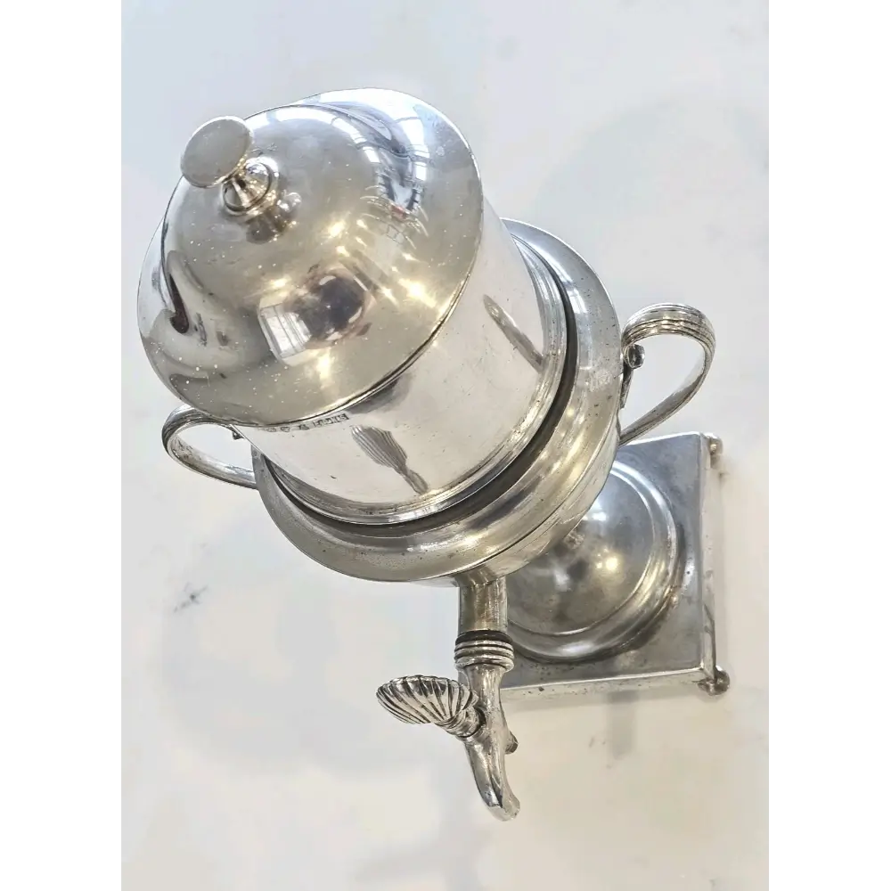 Pre-owned T.W. & Sons silver plated tea urn, Victorian collectible