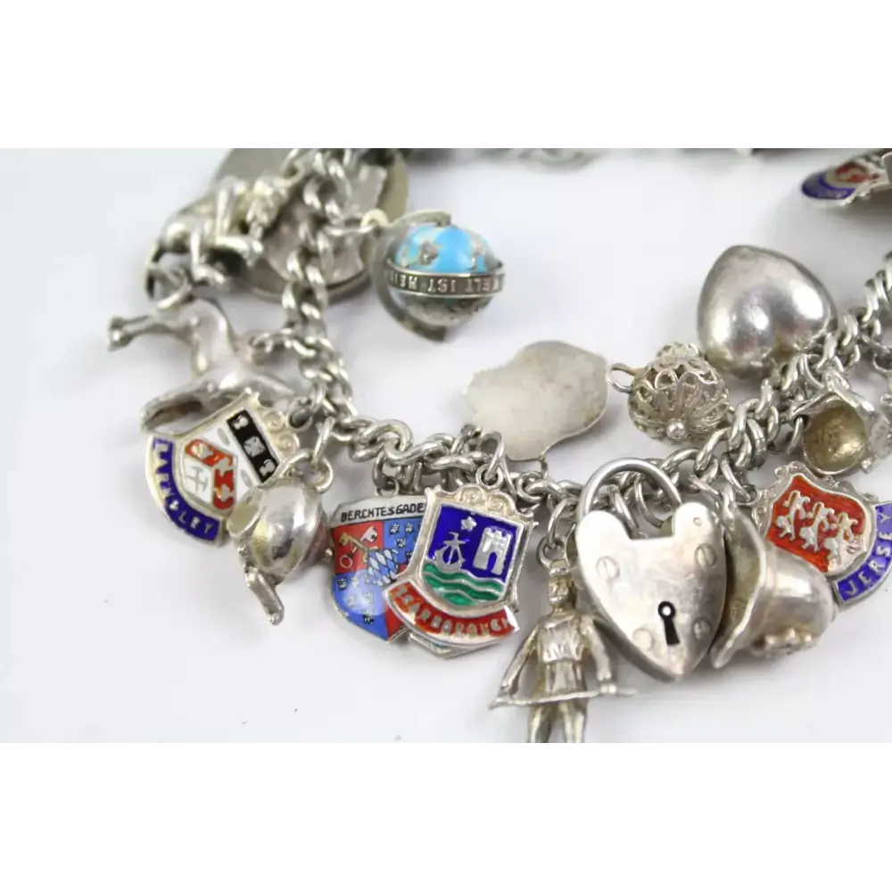 Silver charm bracelet