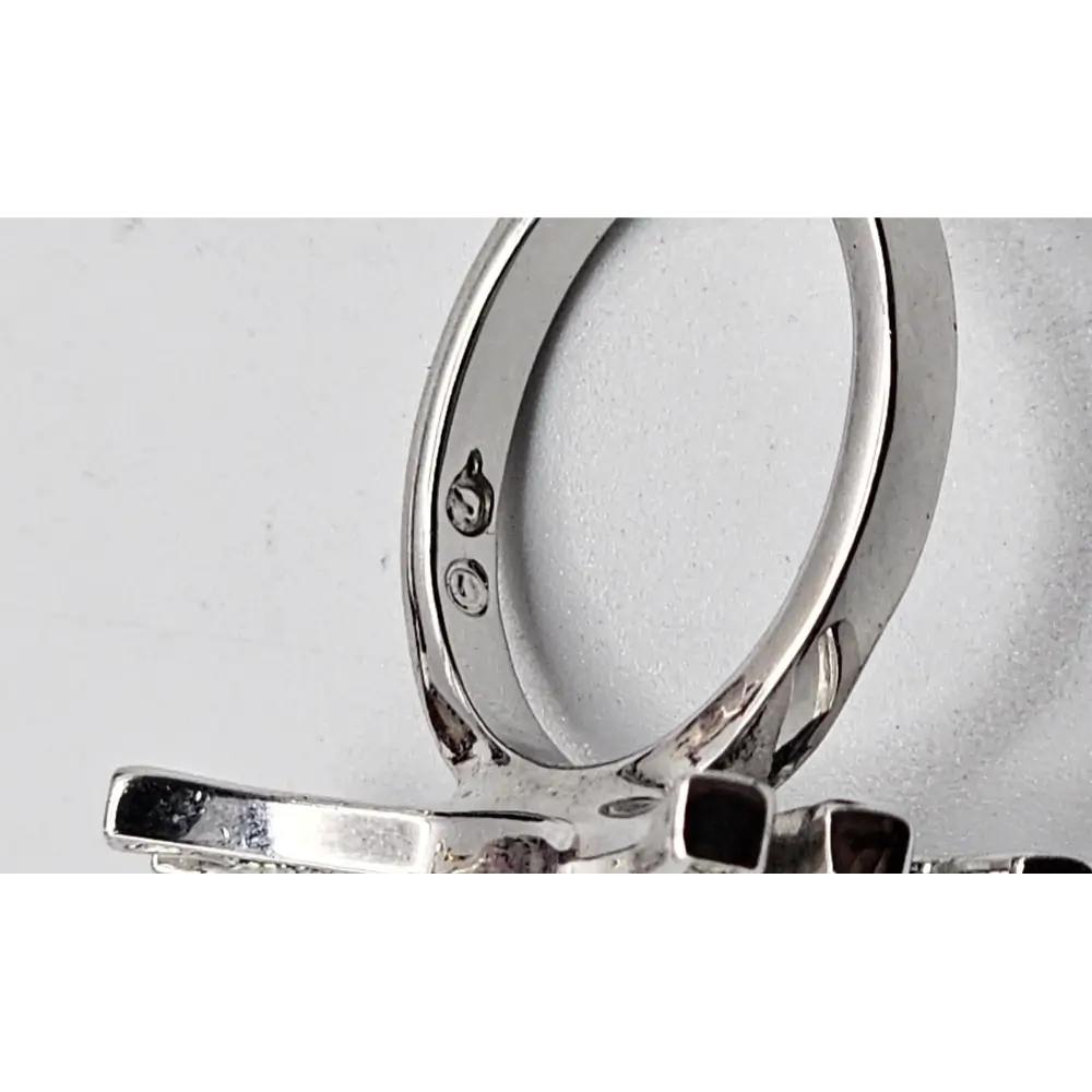 Close-up of a silver ring