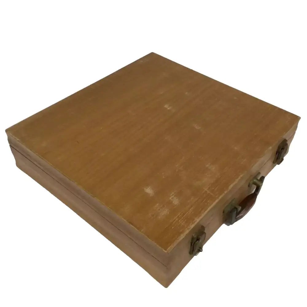 Brown wooden briefcase